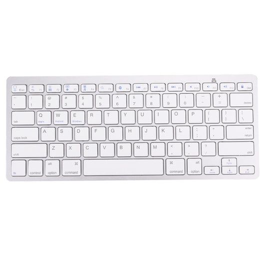 BK-3001 Bluetooth Wireless 78 Keys Ultrathin Keyboard for Windows / iPad / iPhone(Silver) by buy2fix