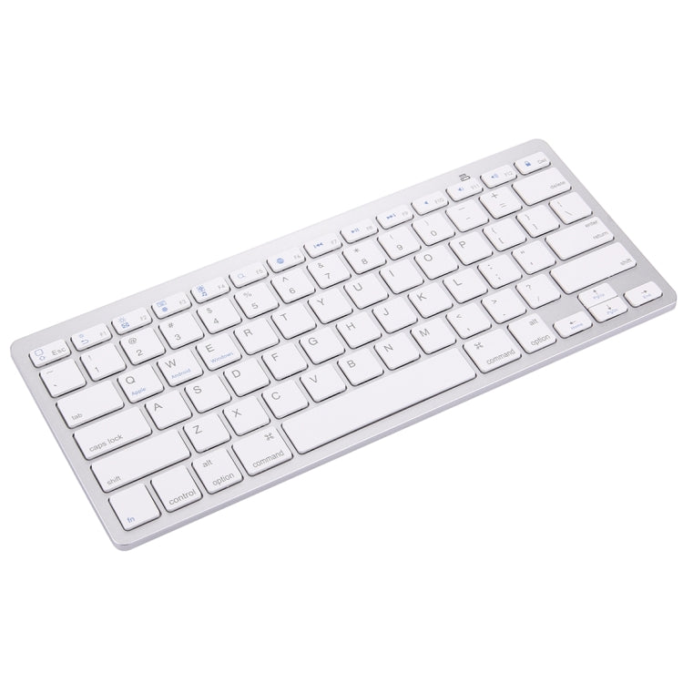 BK-3001 Bluetooth Wireless 78 Keys Ultrathin Keyboard for Windows / iPad / iPhone(Silver) - by buy2fix | Online Shopping UK | buy2fix