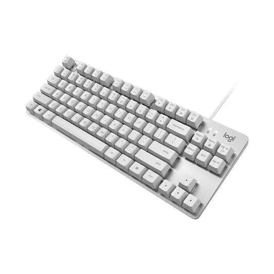 Logitech K835 Mini Mechanical Wired Keyboard, Red Shaft (White) by Logitech