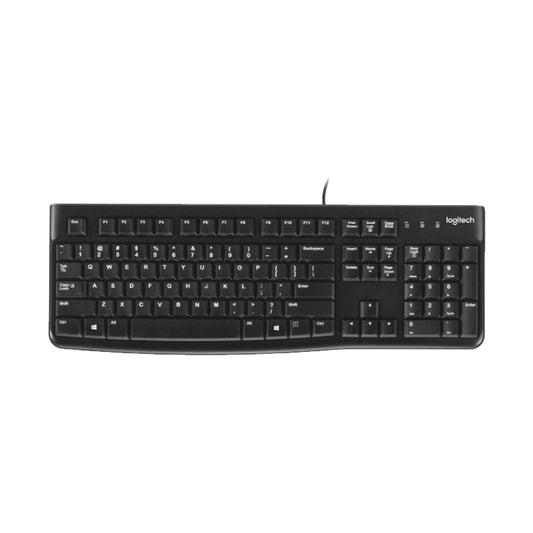 Logitech K120 USB Waterproof Splash Wired Keyboard for Desktop Computers / Laptops(Black) by Logitech