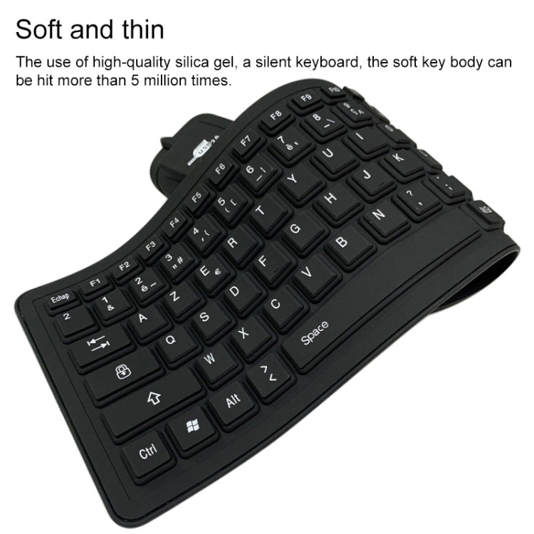 103 Key French USB Wired Silicone Waterproof Keyboard Desktop Notebook Keyboard, Cable Length: 1.5m - Wired Keyboard by buy2fix | Online Shopping UK | buy2fix