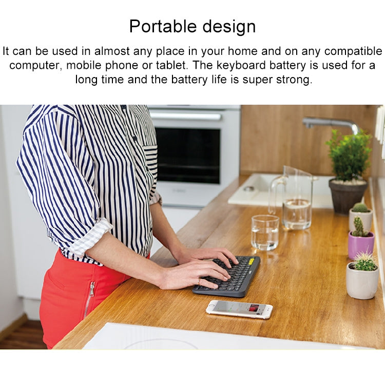 Logitech K380 Portable Multi-Device Wireless Bluetooth Keyboard (Red) by Logitech