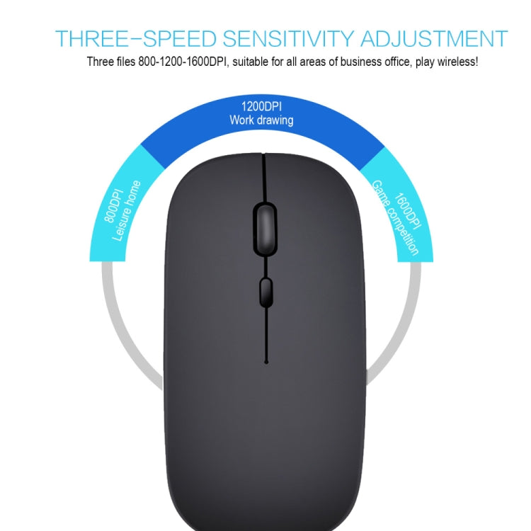 HXSJ M80 2.4GHz Wireless 1600DPI Three-speed Adjustable Optical Mute Mouse (Grey) by HXSJ