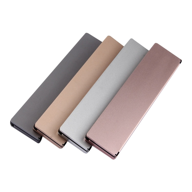 F18 Ultra-slim Rechargeable Foldable 58 Keys Bluetooth Wireless Keyboard with Holder (Grey) by buy2fix