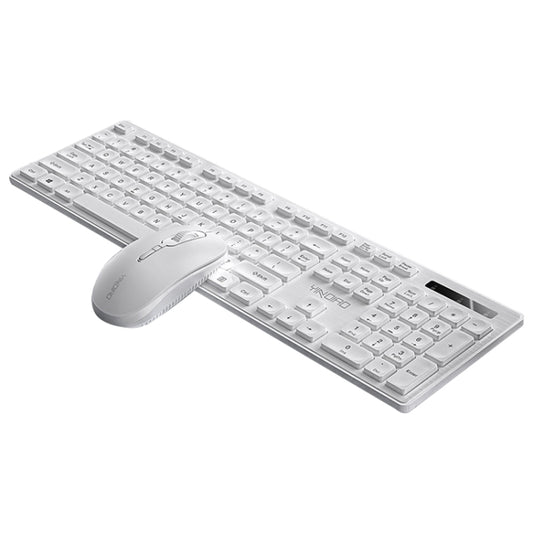 YINDIAO V3 Max Business Office Silent Wireless Keyboard Mouse Set (White) by YINDIAO