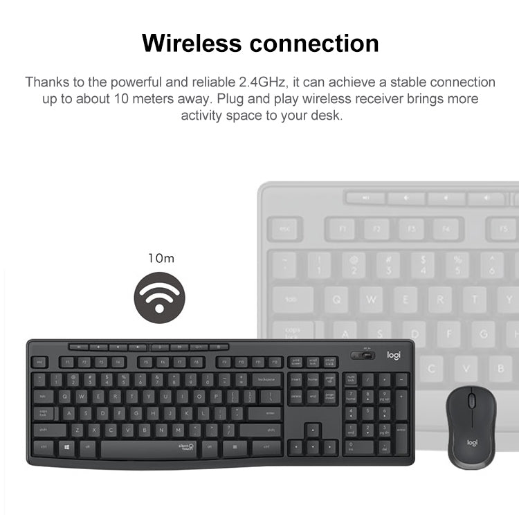 Logitech MK295 USB Wireless Silence Keyboard Mouse Set (White) by Logitech