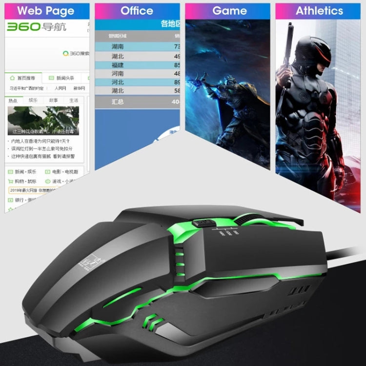 ZGB K3 USB RGB Streamer Wired Gaming Mouse(Black) by Chasing Leopard