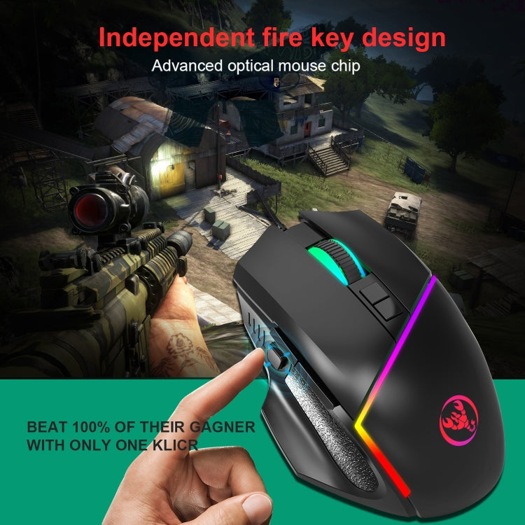 HXSJ V100 + A876 Mobile Game One Hand Wired Keyboard + Mouse Set - Mini Keyboard by HXSJ | Online Shopping UK | buy2fix
