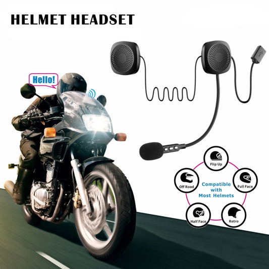 T2 Bluetooth V5.0 Helmet Headset 5V for Motorcycle Driving with Anti-interference Microphone - Motorcycle Walkie Talkie by buy2fix | Online Shopping UK | buy2fix