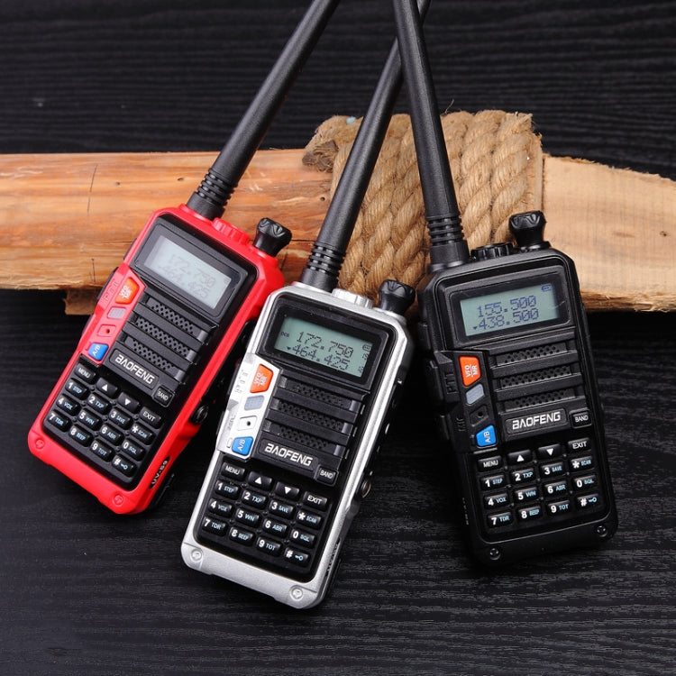 Baofeng BF-UV5R Plus S9 FM Interphone Handheld Walkie Talkie, US Plug (Red) by BAOFENG