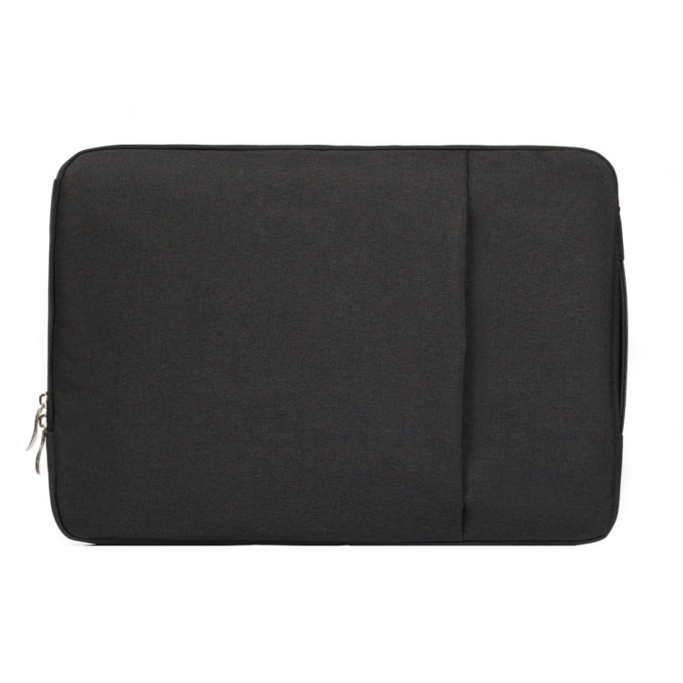 15.4 inch Universal Fashion Soft Laptop Denim Bags Portable Zipper Notebook Laptop Case Pouch for MacBook Air / Pro, Lenovo and other Laptops, Size: 39.2x28.5x2cm(Black) - by buy2fix | Online Shopping UK | buy2fix