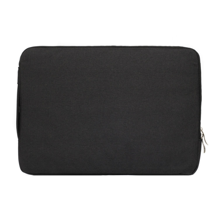 15.4 inch Universal Fashion Soft Laptop Denim Bags Portable Zipper Notebook Laptop Case Pouch for MacBook Air / Pro, Lenovo and other Laptops, Size: 39.2x28.5x2cm(Black) - by buy2fix | Online Shopping UK | buy2fix