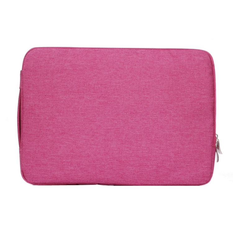 15.4 inch Universal Fashion Soft Laptop Denim Bags Portable Zipper Notebook Laptop Case Pouch for MacBook Air / Pro, Lenovo and other Laptops, Size: 39.2x28.5x2cm (Magenta) - by buy2fix | Online Shopping UK | buy2fix