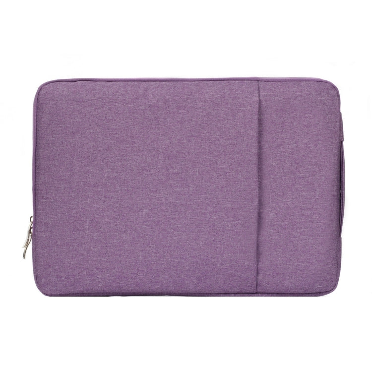 15.4 inch Universal Fashion Soft Laptop Denim Bags Portable Zipper Notebook Laptop Case Pouch for MacBook Air / Pro, Lenovo and other Laptops, Size: 39.2x28.5x2cm (Purple) - by buy2fix | Online Shopping UK | buy2fix