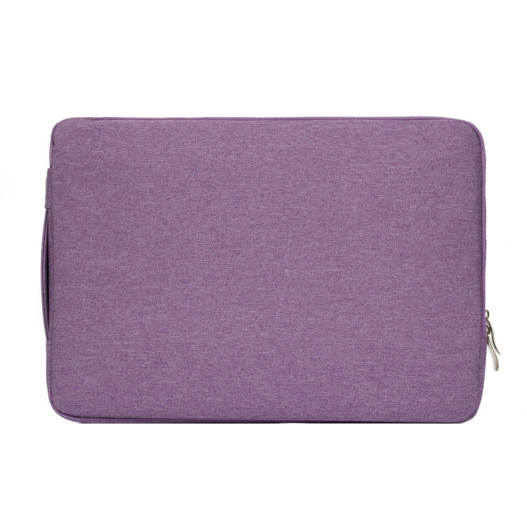 15.4 inch Universal Fashion Soft Laptop Denim Bags Portable Zipper Notebook Laptop Case Pouch for MacBook Air / Pro, Lenovo and other Laptops, Size: 39.2x28.5x2cm (Purple) - by buy2fix | Online Shopping UK | buy2fix