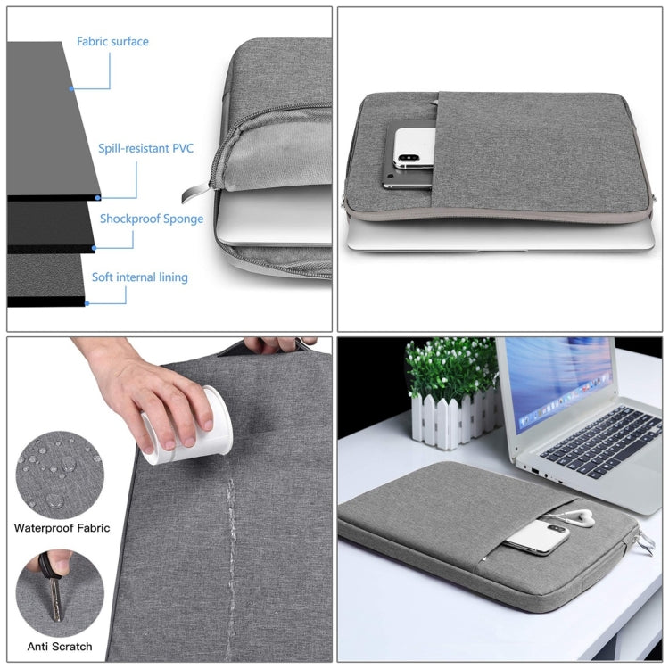 15.4 inch Universal Fashion Soft Laptop Denim Bags Portable Zipper Notebook Laptop Case Pouch for MacBook Air / Pro, Lenovo and other Laptops, Size: 39.2x28.5x2cm (Purple) - by buy2fix | Online Shopping UK | buy2fix