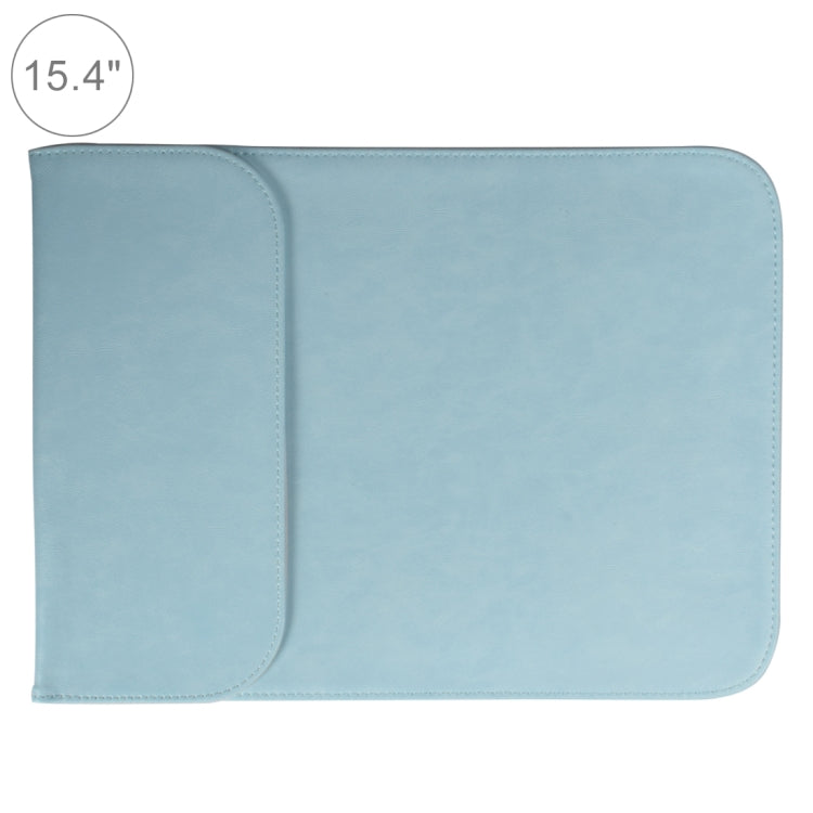 15.4 inch PU + Nylon Laptop Bag Case Sleeve Notebook Carry Bag, For MacBook, Samsung, Xiaomi, Lenovo, Sony, DELL, ASUS, HP (Blue) - by buy2fix | Online Shopping UK | buy2fix