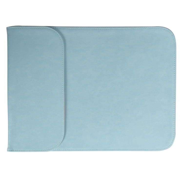 15.4 inch PU + Nylon Laptop Bag Case Sleeve Notebook Carry Bag, For MacBook, Samsung, Xiaomi, Lenovo, Sony, DELL, ASUS, HP (Blue) - by buy2fix | Online Shopping UK | buy2fix