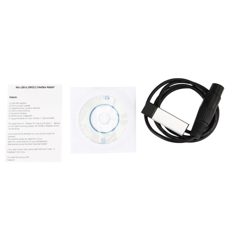 1m USB 2.0 to DMX512 Adapter Cable - Connector & Plug by buy2fix | Online Shopping UK | buy2fix
