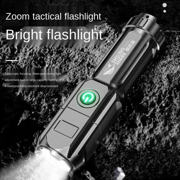 SMILING SHARK 622A Telescopic Focusing Three-gear Bright LED Flashlight - LED Flashlight by buy2fix | Online Shopping UK | buy2fix