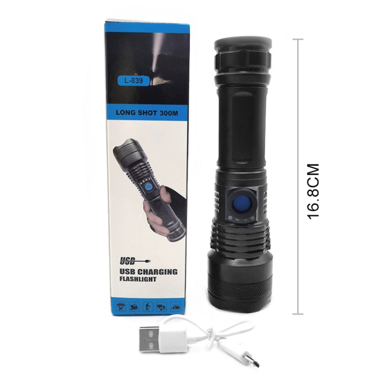 L-839 USB Rechargeable Spotlight Mini Portable XPE Glare LED Flashlight - LED Flashlight by buy2fix | Online Shopping UK | buy2fix