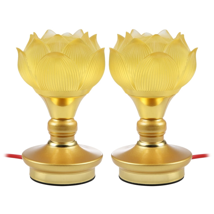 2pcs Household LED Lotus Lights for Buddha Electronic Altar Lamp, CN Plug(Colorful Light) - Holiday Lights by buy2fix | Online Shopping UK | buy2fix