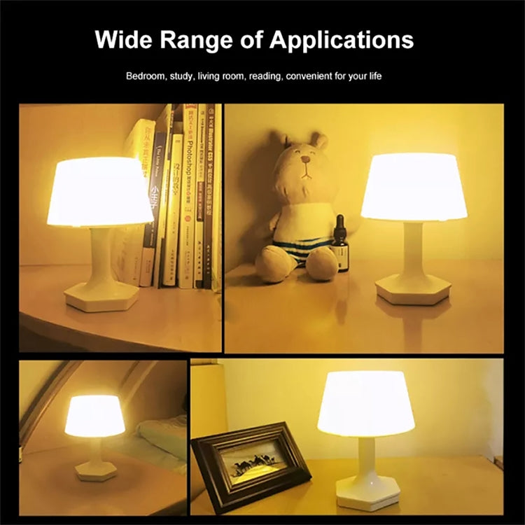 F806 USB White Light / Warm White Light Switch LED Desk Lamp (White) - by buy2fix | Online Shopping UK | buy2fix