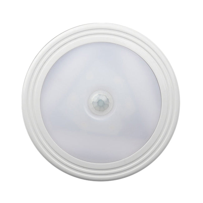 0.3W White Light Round Shape LED PIR Sensor Light , 6 LEDs 30 LM SMD-3528 for Cabinets - Sensor LED Lights by buy2fix | Online Shopping UK | buy2fix