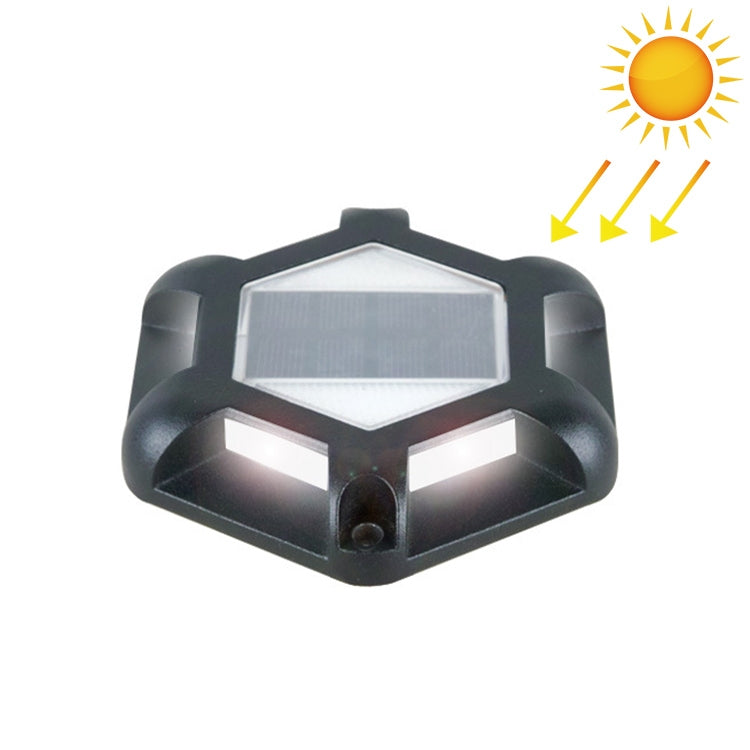 6 LEDs Outdoor Waterproof Aluminum Alloy High Compression Solar Buried Light Road Lighting Lamp, Color Temperature: 6000K (Black White Light) - Buried Lights by buy2fix | Online Shopping UK | buy2fix