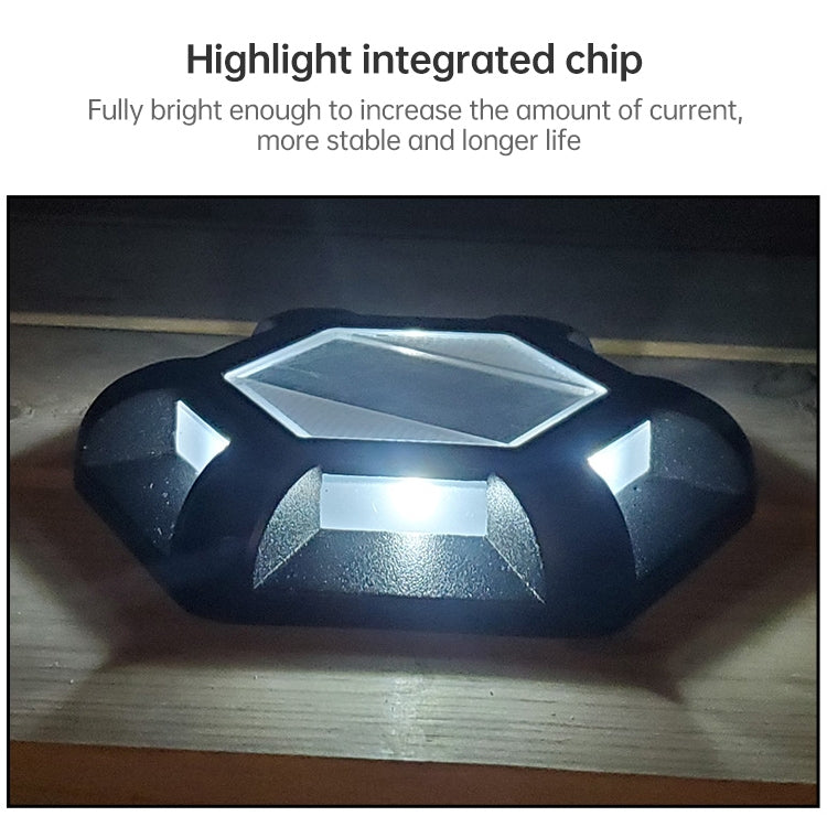 6 LEDs Outdoor Waterproof Aluminum Alloy High Compression Solar Buried Light Road Lighting Lamp, Color Temperature: 6000K (Black White Light) - Buried Lights by buy2fix | Online Shopping UK | buy2fix