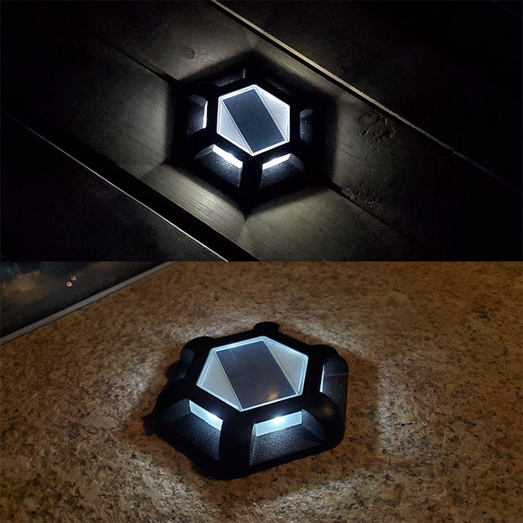 6 LEDs Outdoor Waterproof Aluminum Alloy High Compression Solar Buried Light Road Lighting Lamp, Color Temperature: 6000K (Black White Light) - Buried Lights by buy2fix | Online Shopping UK | buy2fix