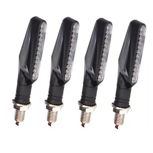 4 PCS DC 12V Motorcycle 12-LED Turn Signal Indicators Blinker Light, (Yellow Light) by buy2fix