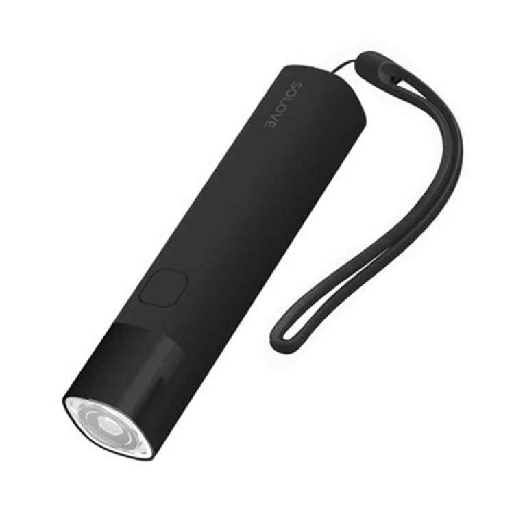 Original Xiaomi Youpin SOLOVE LED Flashlight 3000mAh USB Multi-function Portable Lighting(Black) - LED Flashlight by Xiaomi | Online Shopping UK | buy2fix