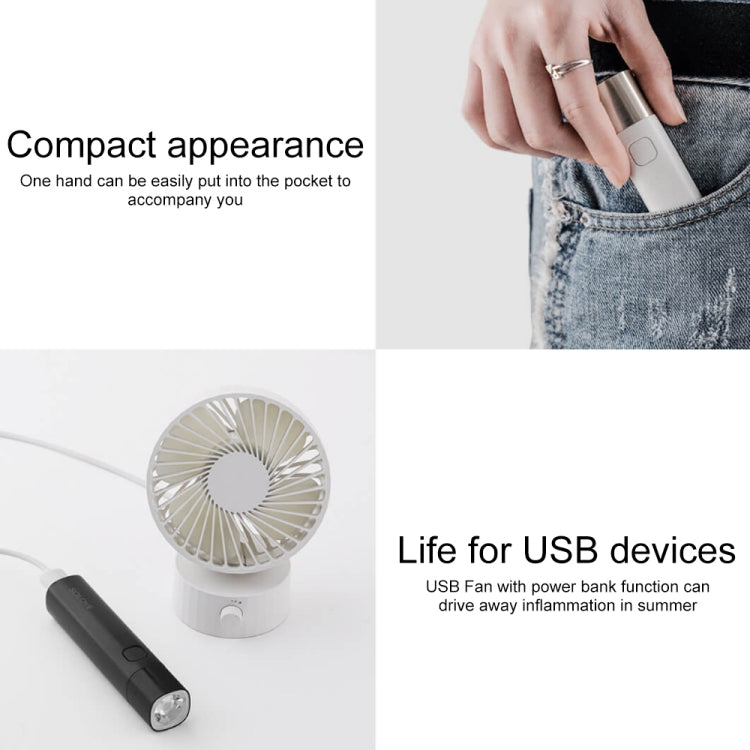 Original Xiaomi Youpin SOLOVE LED Flashlight 3000mAh USB Multi-function Portable Lighting(Black) - LED Flashlight by Xiaomi | Online Shopping UK | buy2fix