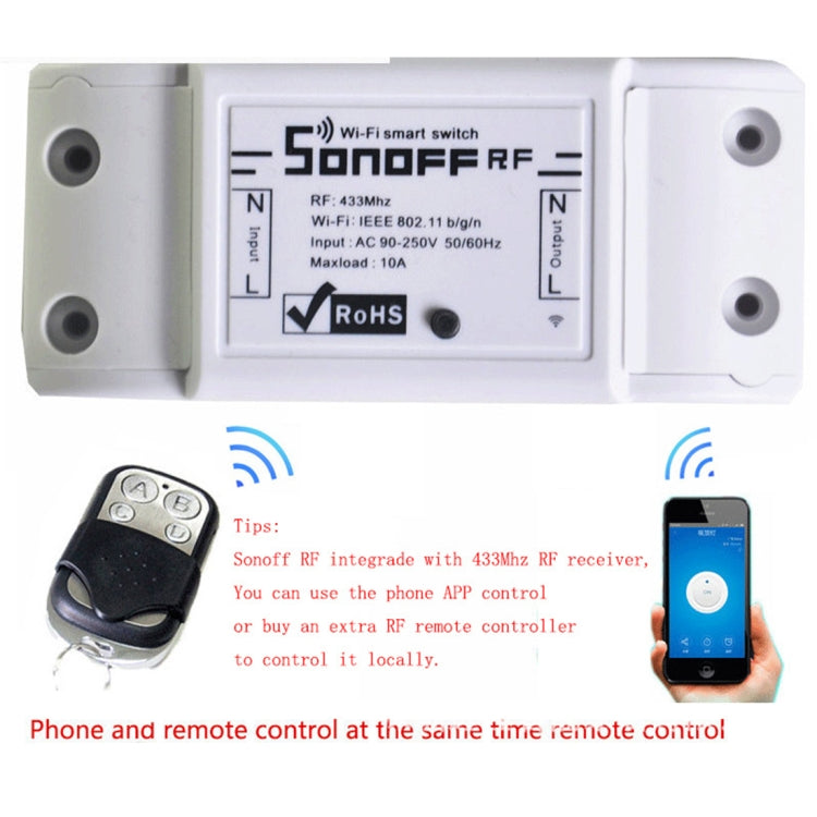 Sonoff Smart 433MHz Wireless 4 Buttons Metal Remote Controller, Remote Control Distance: 20-30m by Sonoff