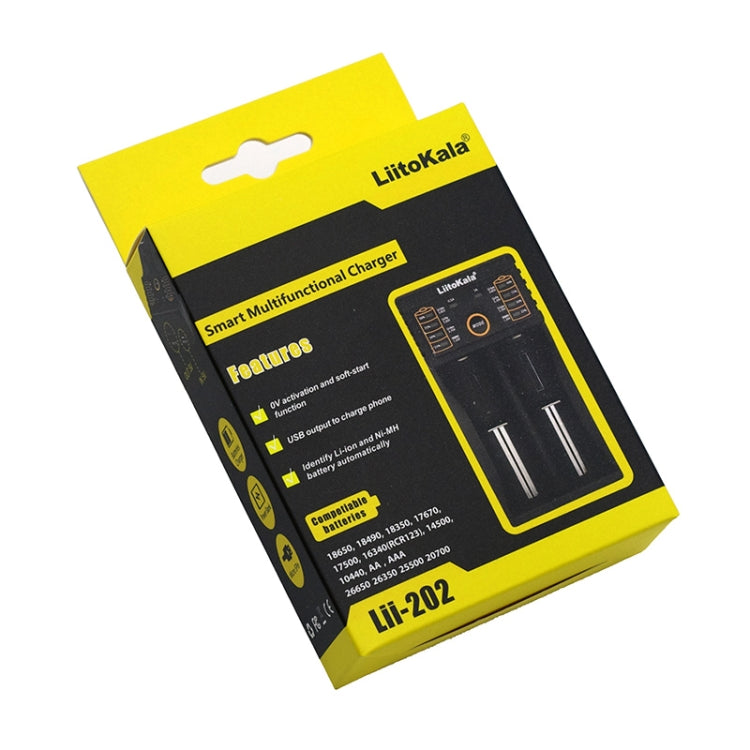 LiitoKala lii-202 USB Output Intelligent Battery Charger for Li-ion IMR 18650, 18490, 18350, 17670, 17500, 16340(RCR123), 14500, 10440 by buy2fix