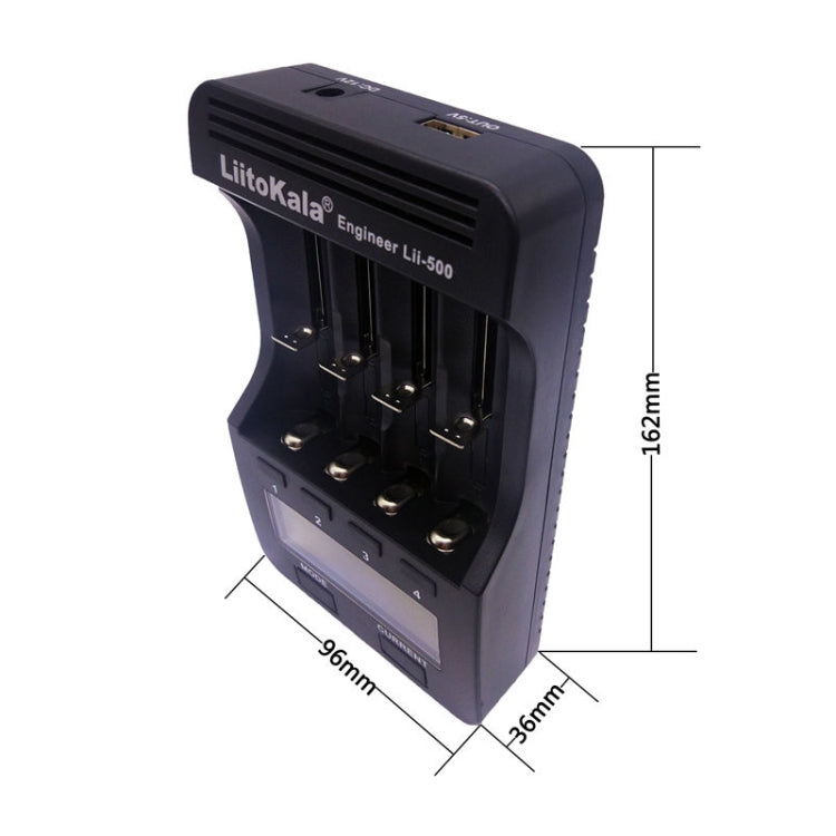 LiitoKala lii-500 Lithium Battery Charger for Li-ion IMR 18650, 26650, 16340, 14500, 10440, 18500, US Plug - Charger & Converter by buy2fix | Online Shopping UK | buy2fix
