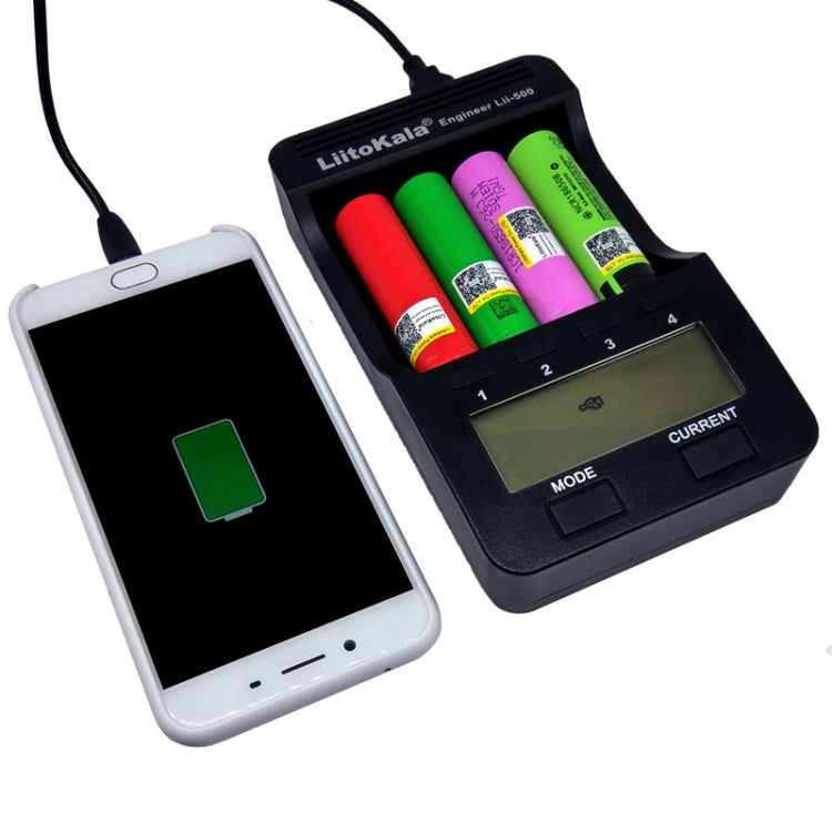 LiitoKala lii-500 Lithium Battery Charger for Li-ion IMR 18650, 26650, 16340, 14500, 10440, 18500, US Plug - Charger & Converter by buy2fix | Online Shopping UK | buy2fix