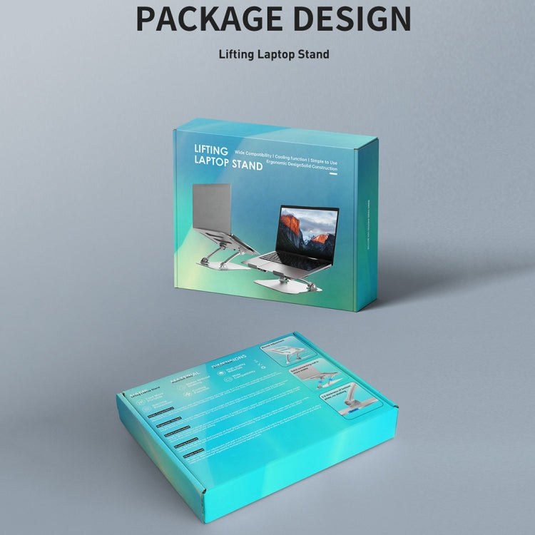 R-JUST Lifting Adjustable Laptop Stand(Silver) by R-JUST