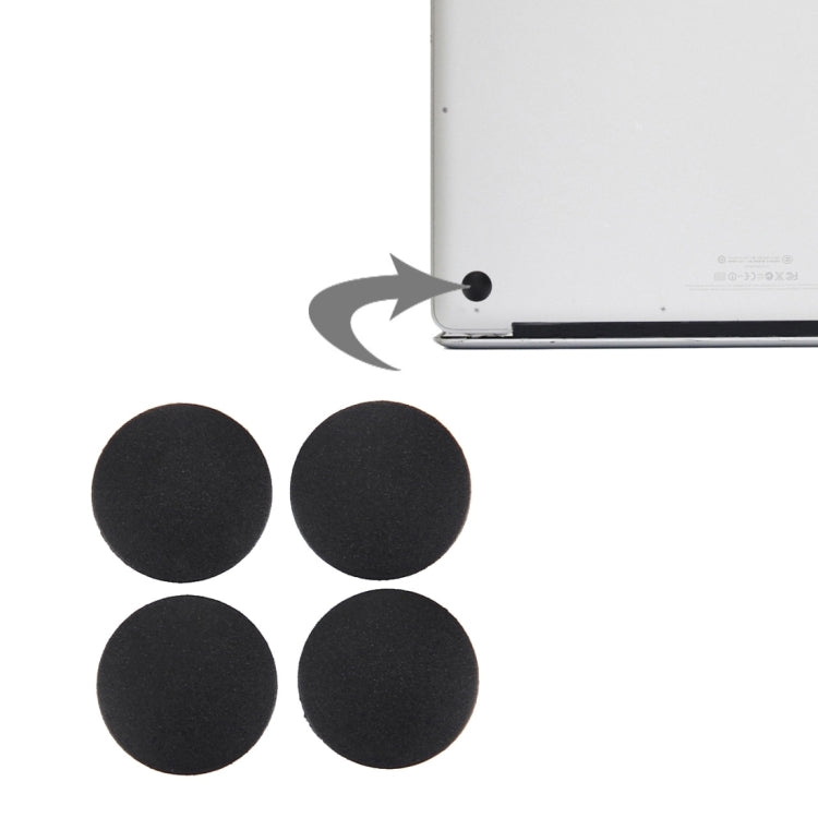 4 PCS for Macbook Pro 13.3 inch & 15.4 inch & 17 inch (2009-2011) A1278 & A1286 & A1297 / MC700 / MB990 / MC374 / MB991 / MC721 / MB985 / MB986 Bottom Case Rubber Mats(Black) - Rubber Mats by buy2fix | Online Shopping UK | buy2fix