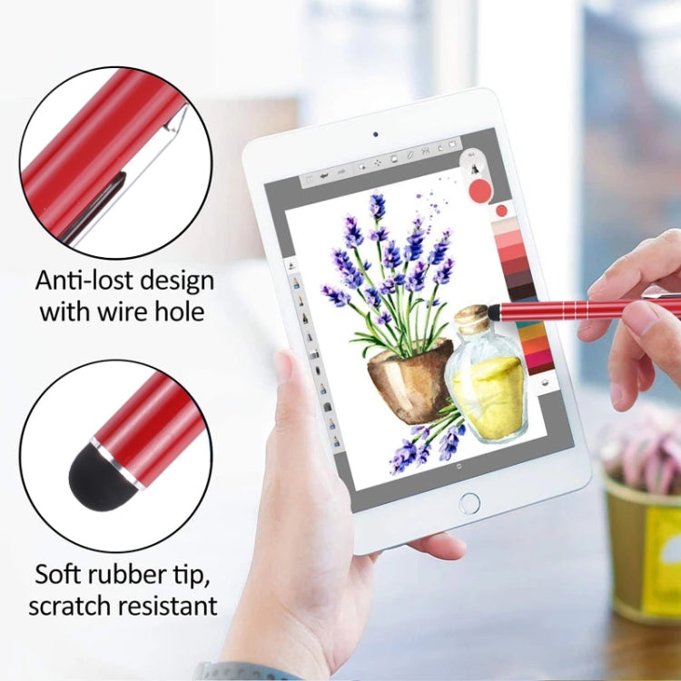 Universal Three Rings Mobile Phone Writing Pen (Red) - Stylus Pen by buy2fix | Online Shopping UK | buy2fix