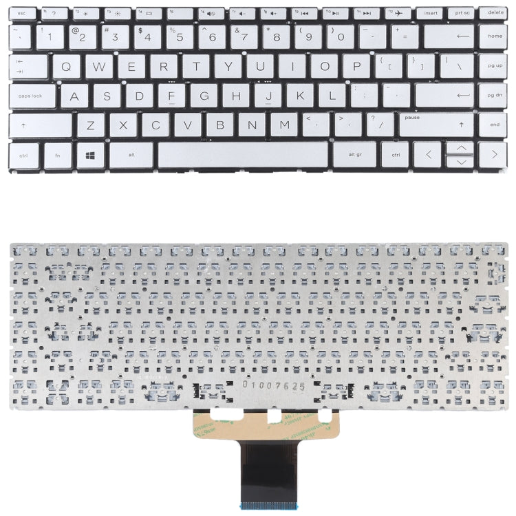 For HP Pavilion x360 14-CK 14-CD 14-CE 14-CM 14-DG US Version Keyboard (Silver) - Replacement Keyboards by buy2fix | Online Shopping UK | buy2fix