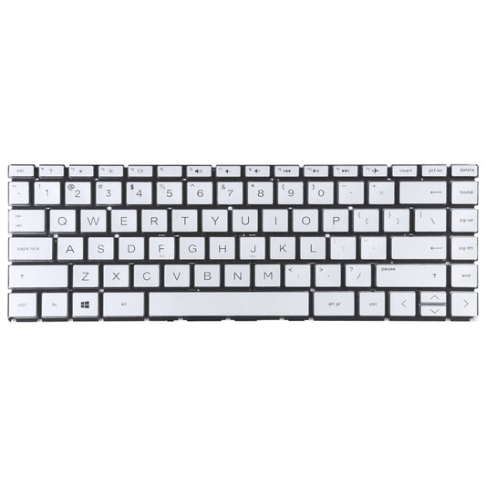 For HP Pavilion x360 14-CK 14-CD 14-CE 14-CM 14-DG US Version Keyboard (Silver) - Replacement Keyboards by buy2fix | Online Shopping UK | buy2fix
