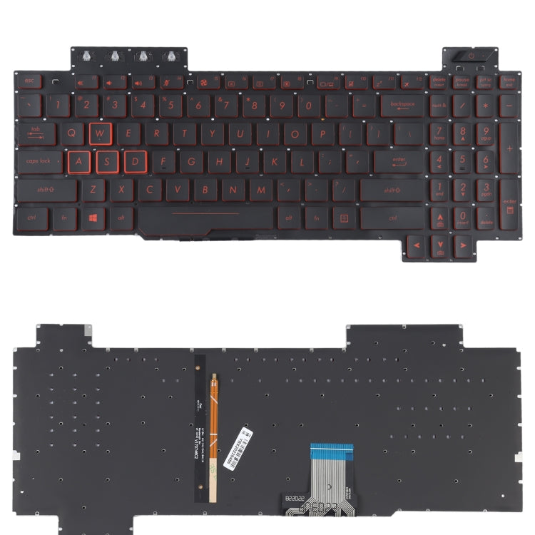 For Asus FX80 FX80GE FZ80G ZX80G FX505 US Version Keyboard with Backlight - Replacement Keyboards by buy2fix | Online Shopping UK | buy2fix