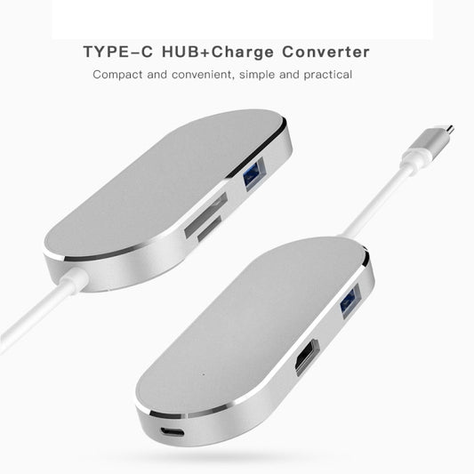 6 in 1 Hub USB-C / Type-C to USB-C / Type-C & HDMI & SD & TF & 2 USB Adapter by buy2fix
