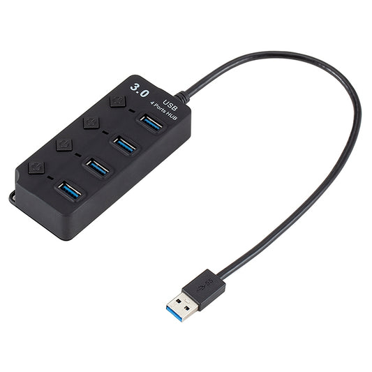 4 Ports USB 3.0 Hi Speed Multi Hub Expansion with Switch for PC & Laptop by buy2fix