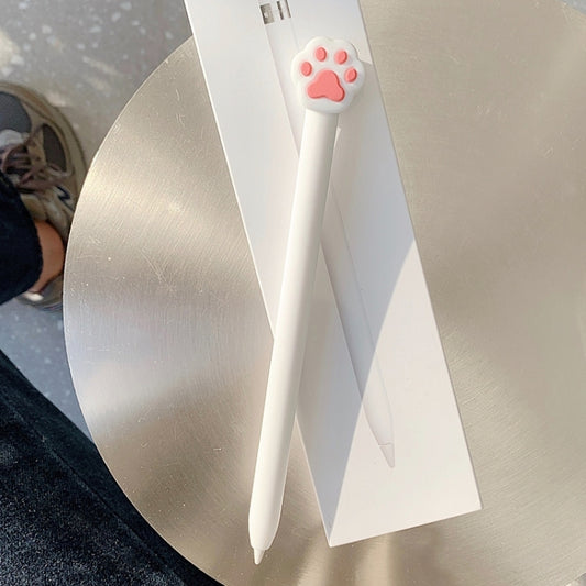 Cute Cartoon Silicone Protective Cover for Apple Pencil 2(White) by buy2fix