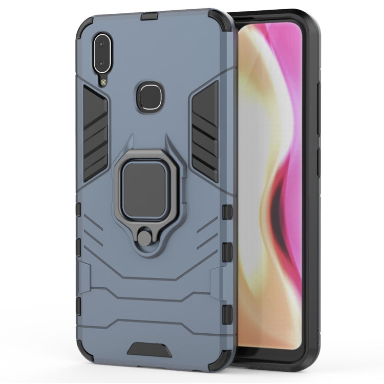 PC + TPU Shockproof Protective Case with Magnetic Ring Holder for Vivo Y95 (Navy Blue) - More Brand by buy2fix | Online Shopping UK | buy2fix