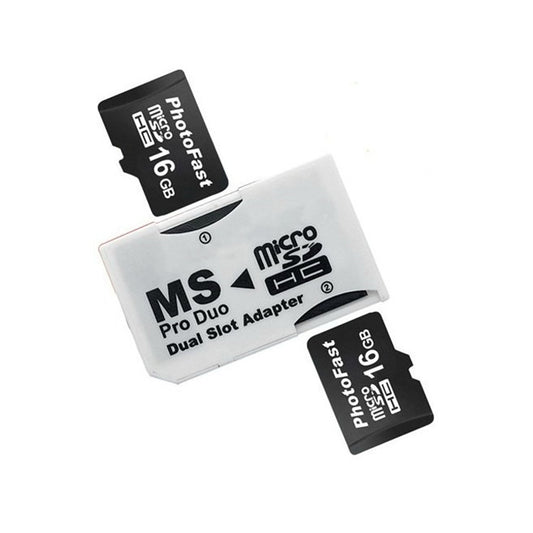 CR-5400 Dual Slot Micro SDHC(TF) to MS PRO Duo Adapter, Total Supported Capacity: 64GB - Card Adapter by buy2fix | Online Shopping UK | buy2fix