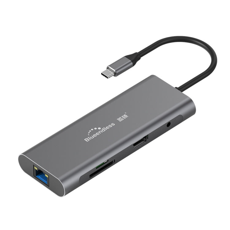 Blueendless 9 In 1 Multi-function Type-C / USB-C HUB Expansion Dock - USB HUB by Blueendless | Online Shopping UK | buy2fix